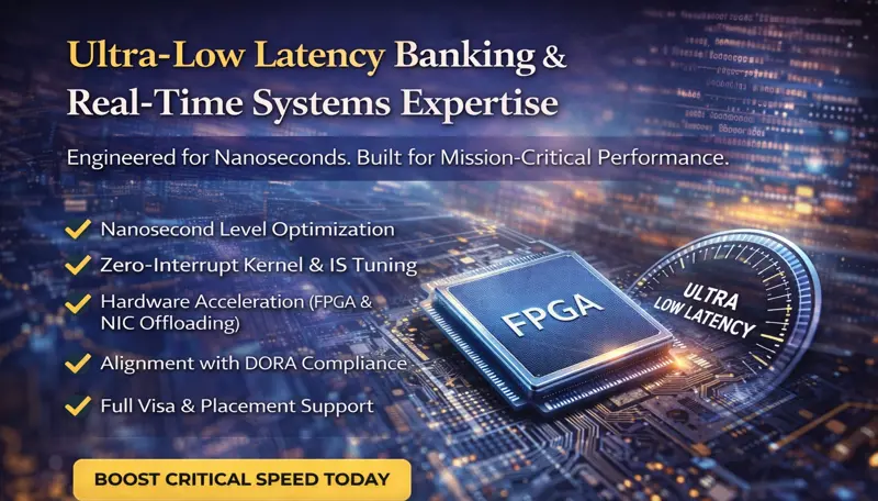 ⚡ Ultra-Low Latency Banking & Real-Time Systems Expertise